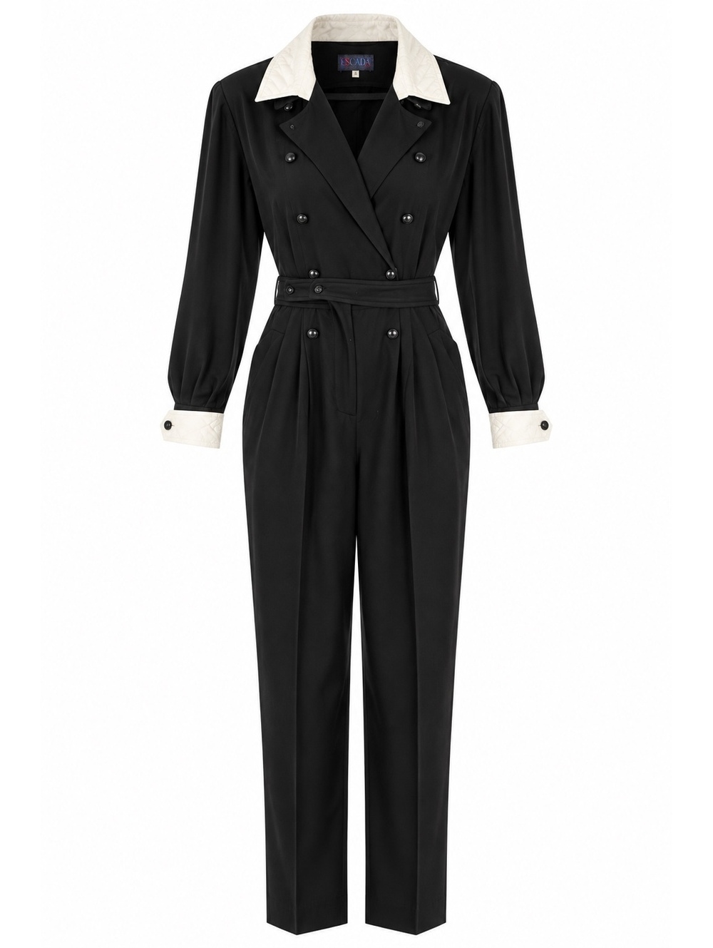Vintage ESCADA Black & Ivory Tailored Jumpsuit